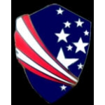 AMERICAN USA FLAG THEME SHIELD PIN